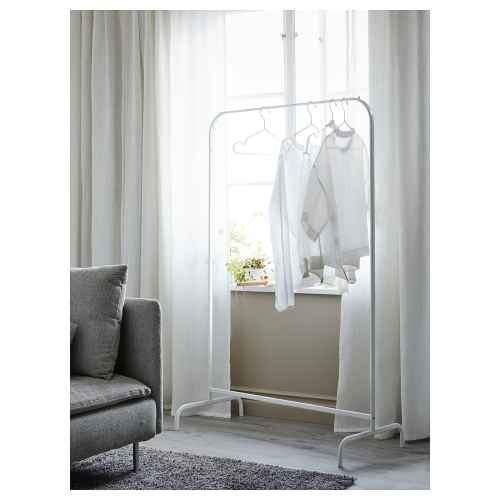 IKEA MULIG Clothes rack 99x46cm White Hooks Racks Urban Sales